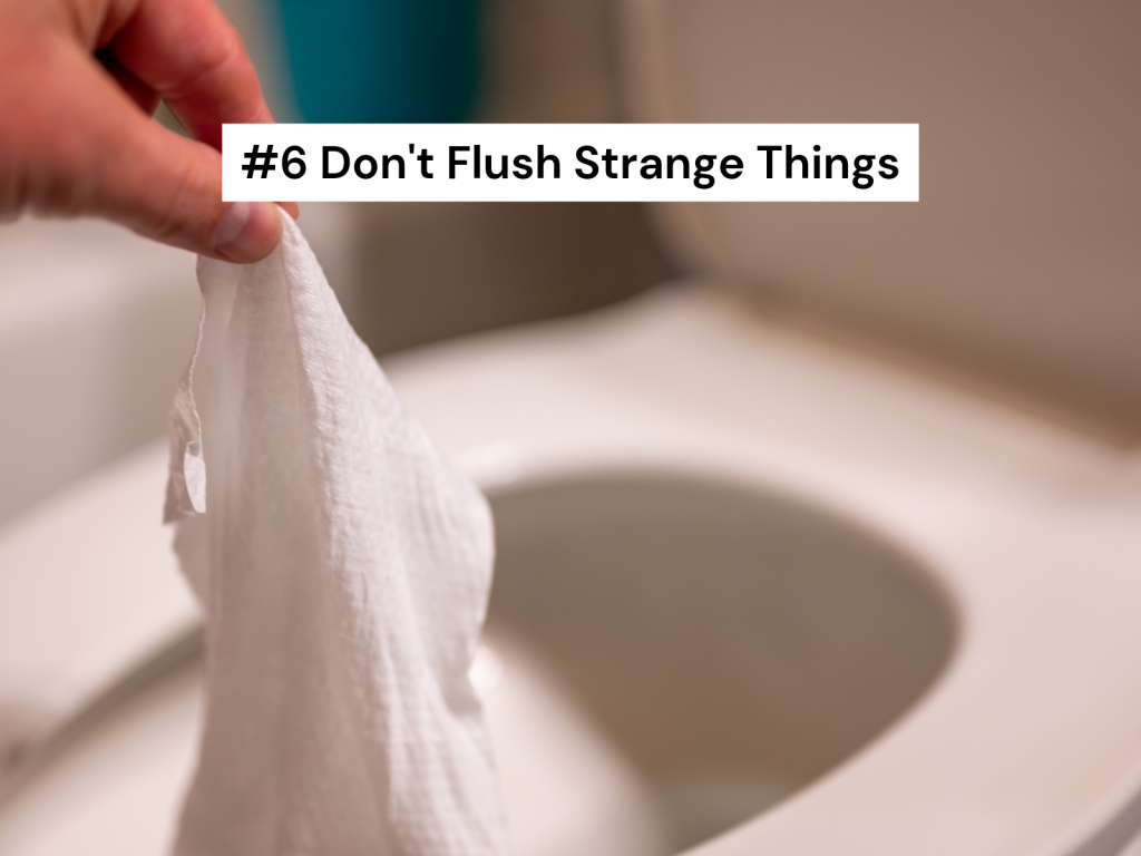 Stop flushing strange items!