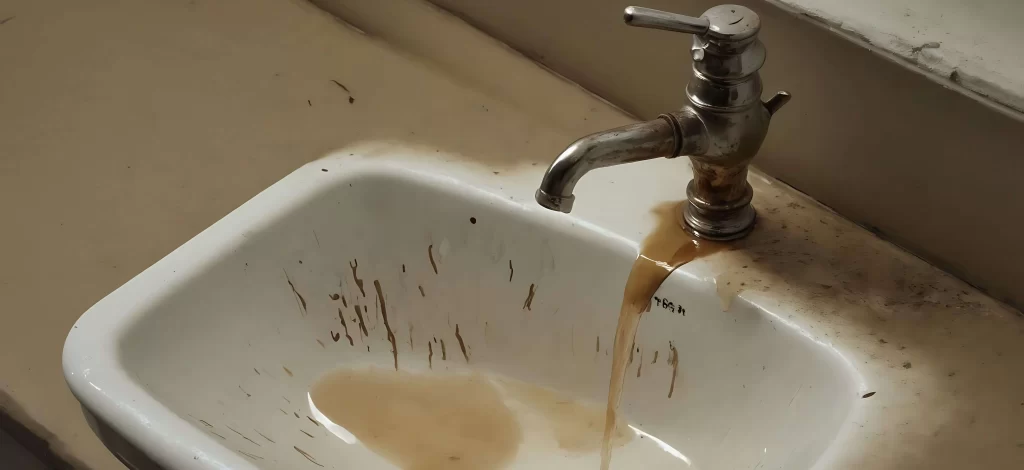 dirty-rusty-sink-with-ruststained-faucet-flowing-tap-water